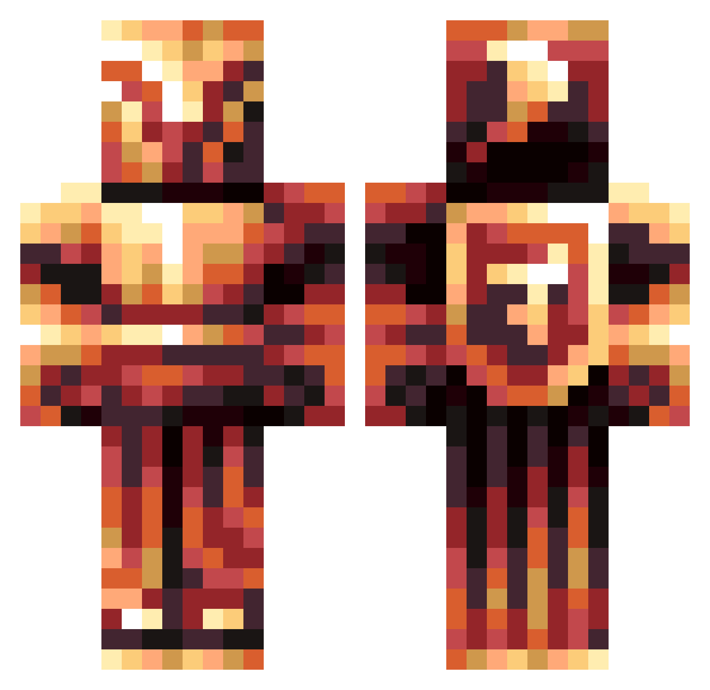 lu102310 Minecraft skin, front and back view