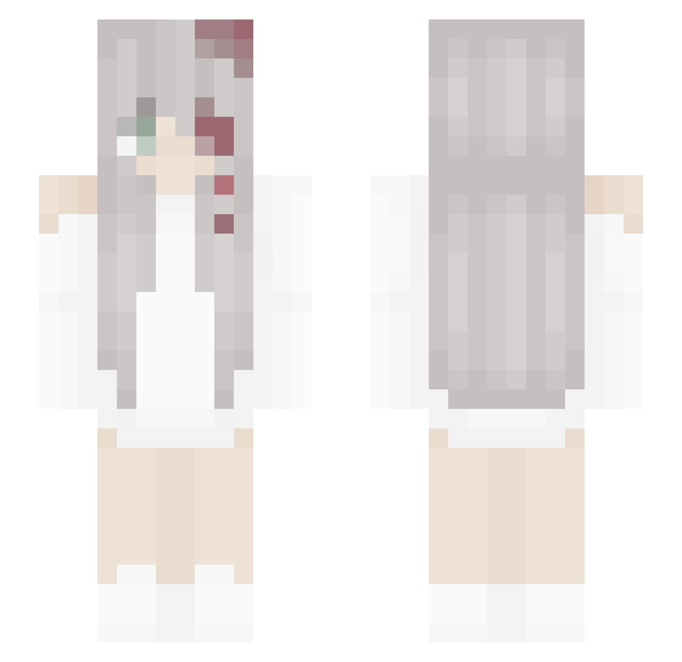 ThatIsStrange Minecraft skin, front and back view