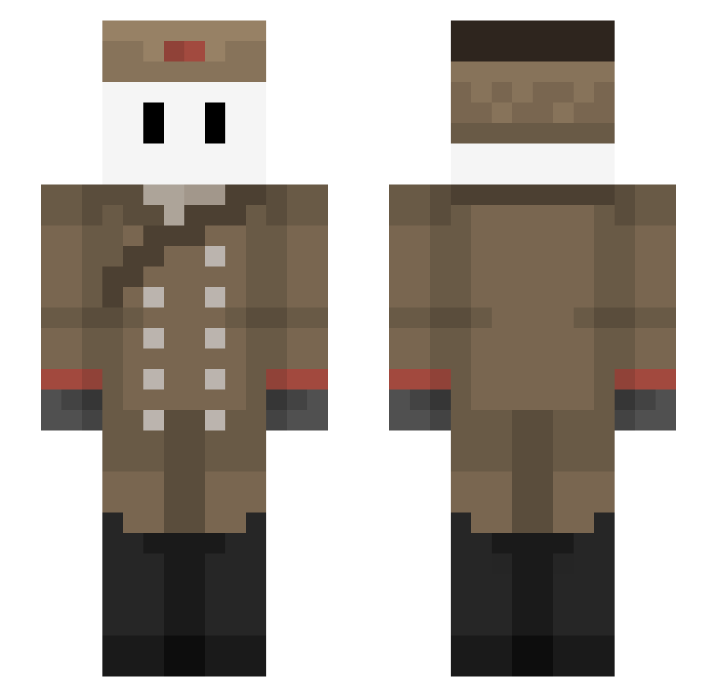 HugoOD_14 Minecraft skin, front and back view