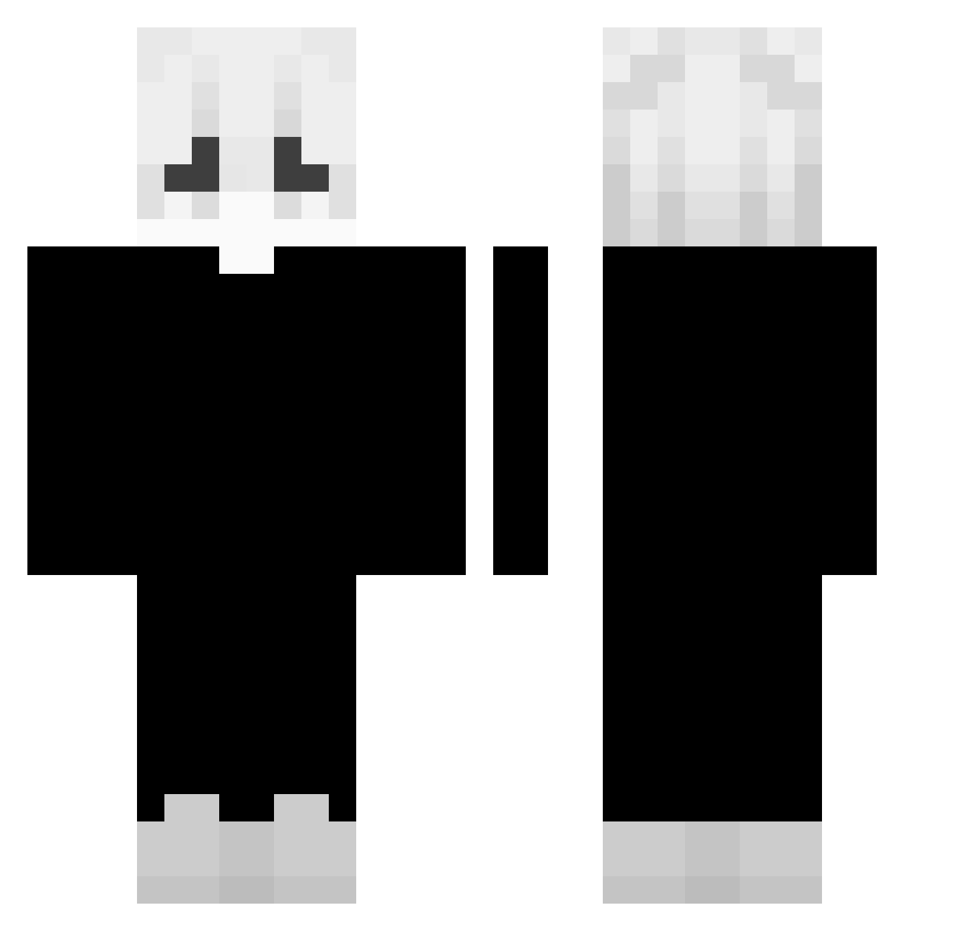 Prestii7 Minecraft skin, front and back view