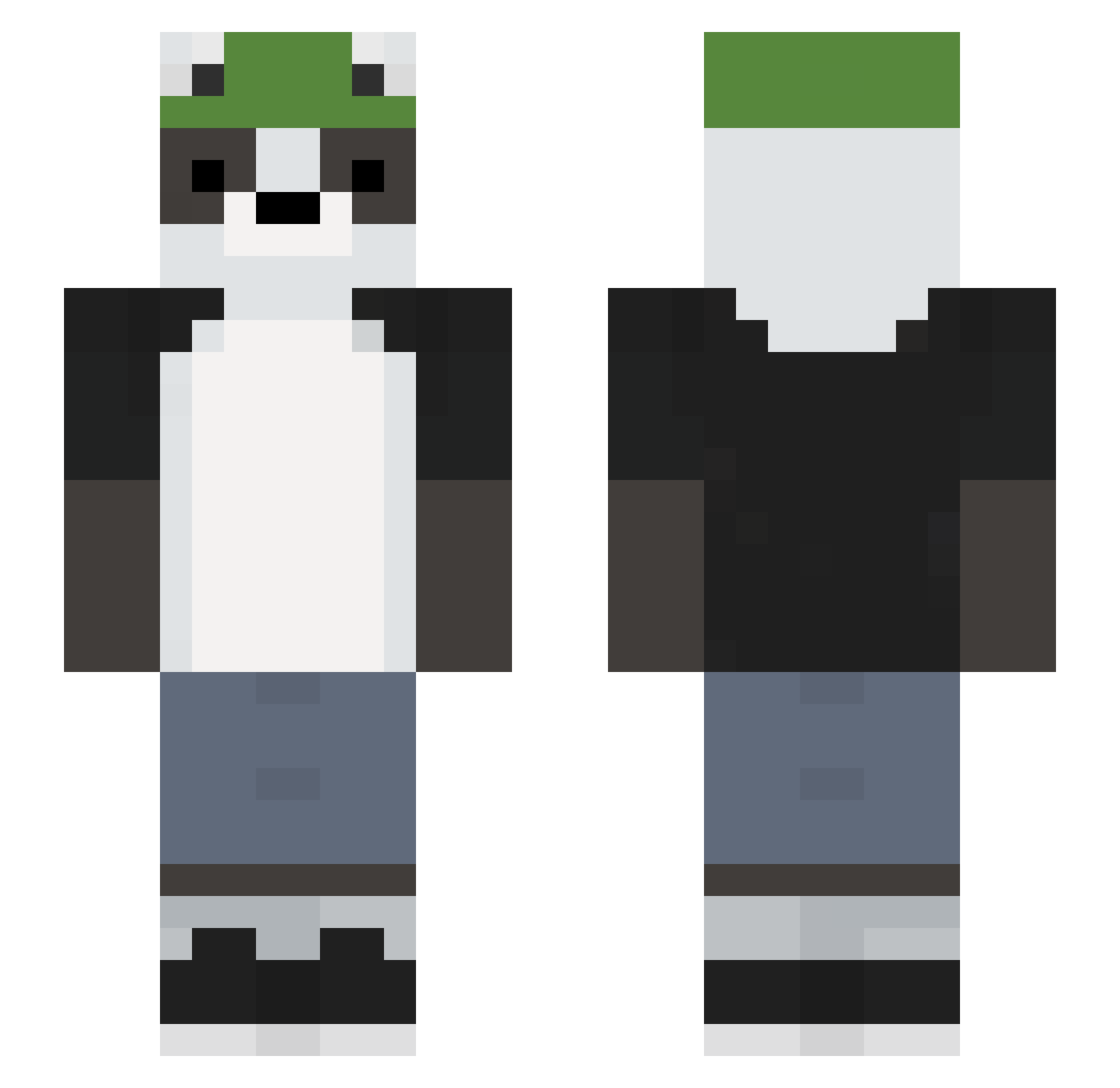 WilliaMPandF Minecraft skin, front and back view
