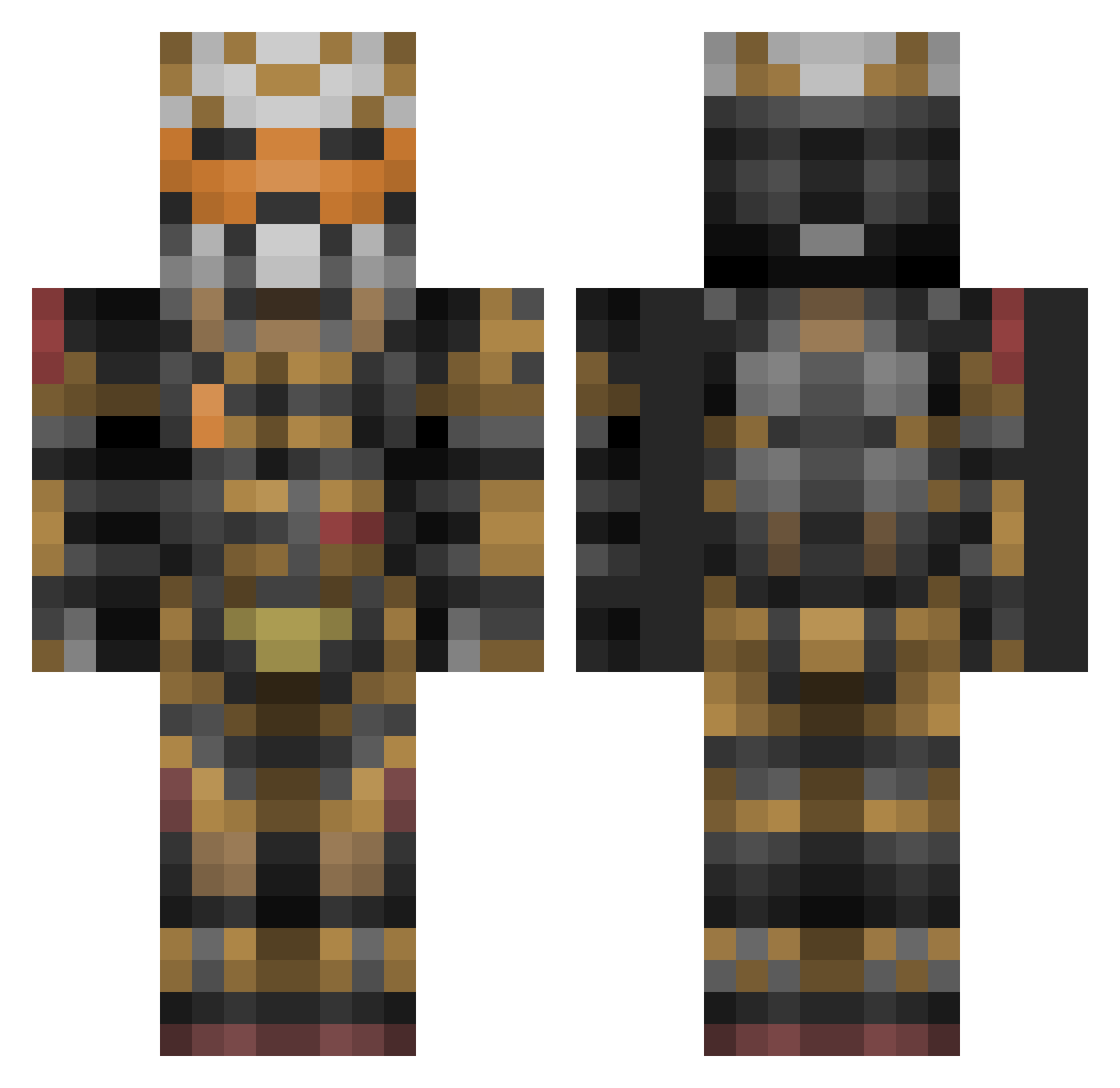 Redreaper8282 Minecraft skin, front and back view