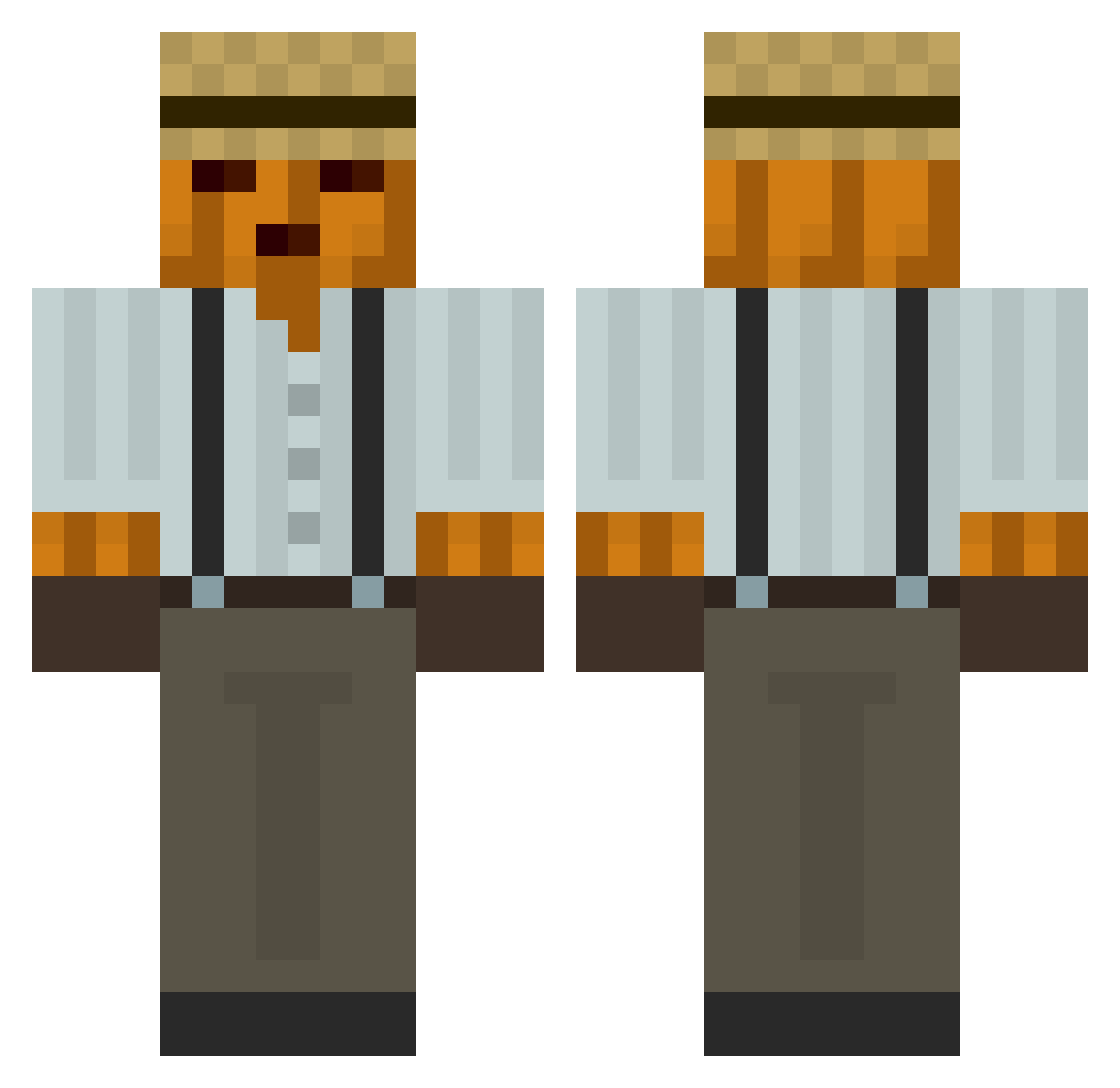 TruBruh Minecraft skin, front and back view