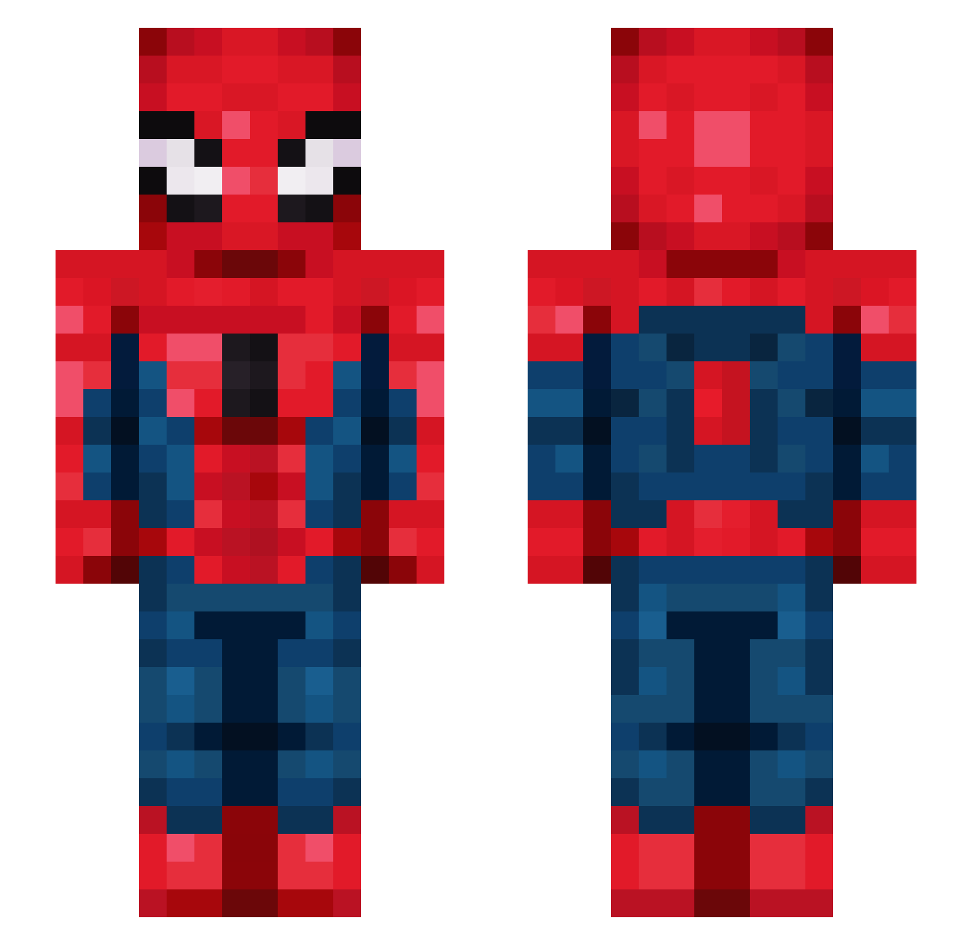 Deyegeo Minecraft skin, front and back view