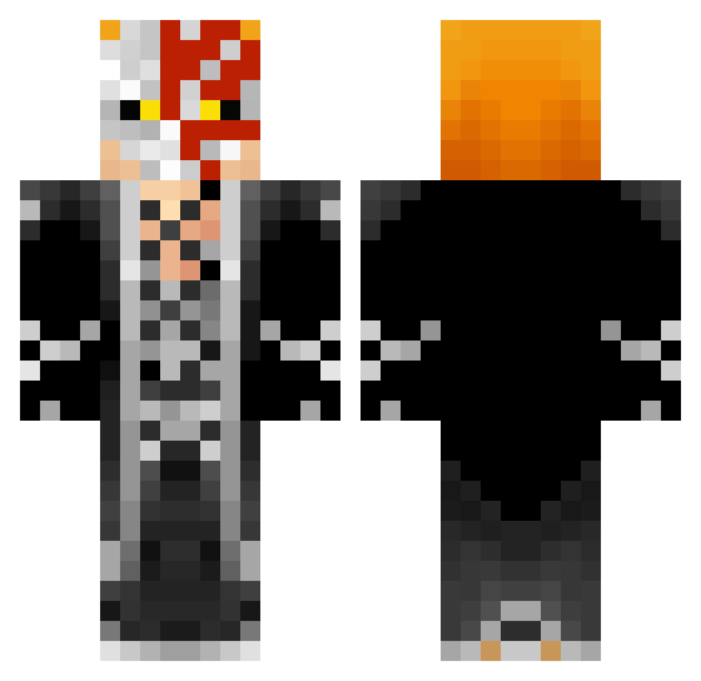 misgal Minecraft skin, front and back view