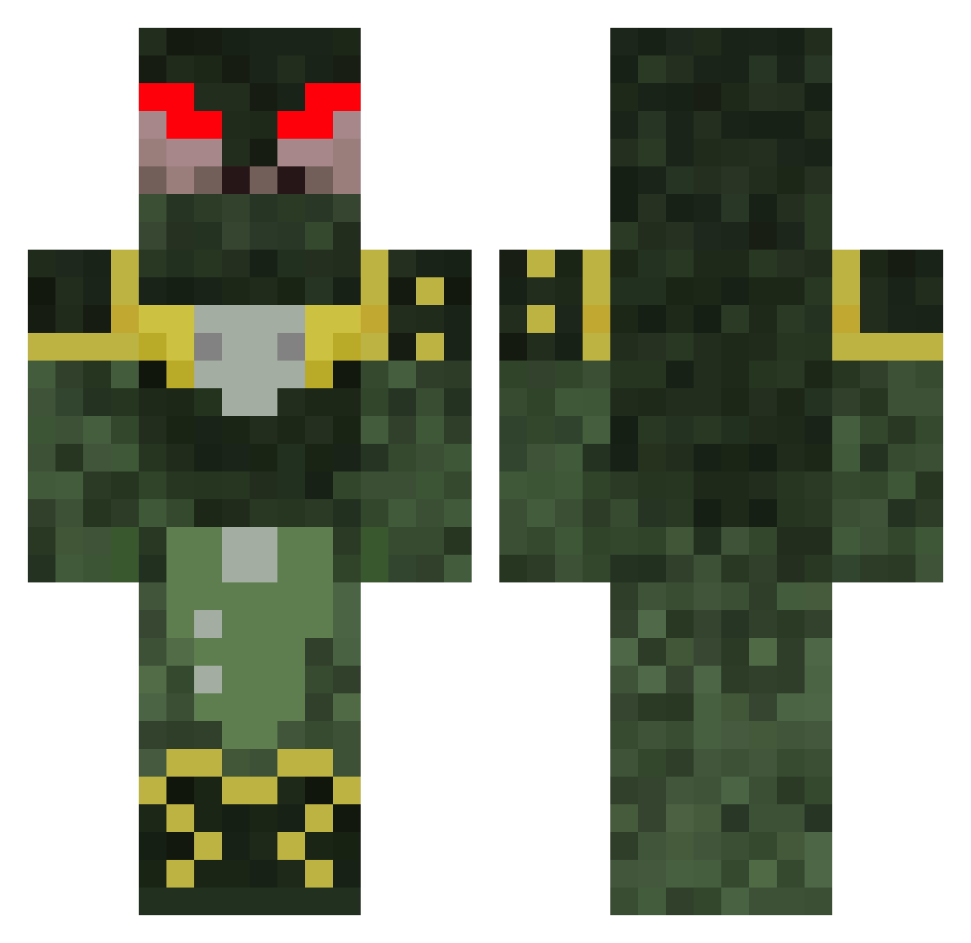 YoSoyAlpharius25 Minecraft skin, front and back view