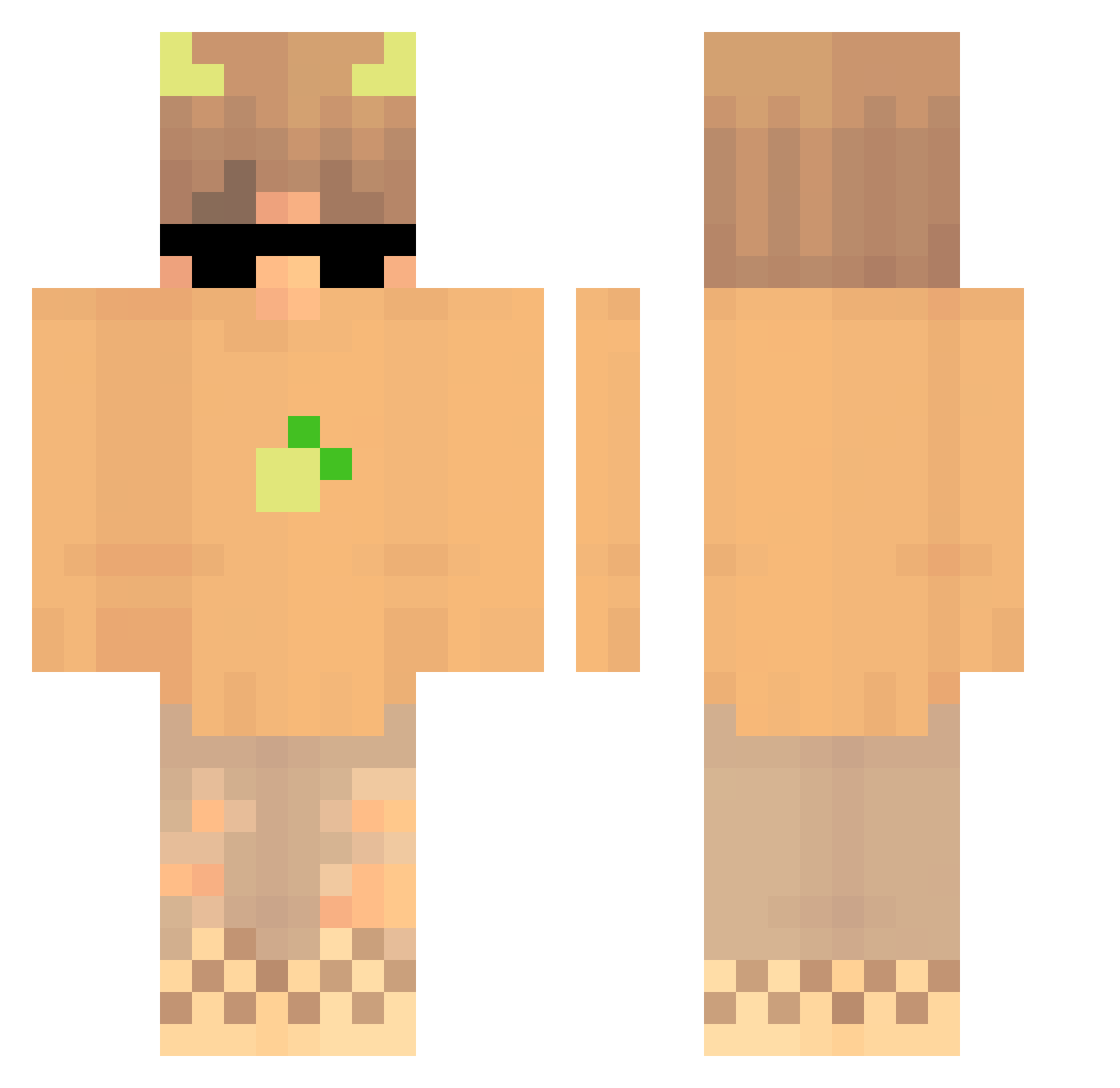 Happy_Hours Minecraft skin, front and back view