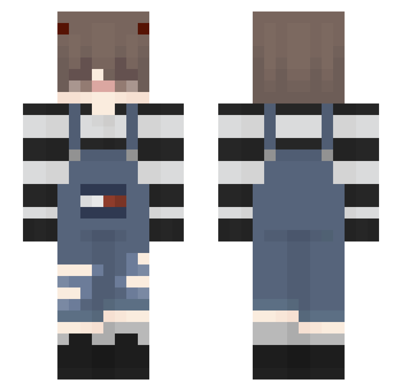Siarney Minecraft skin, front and back view