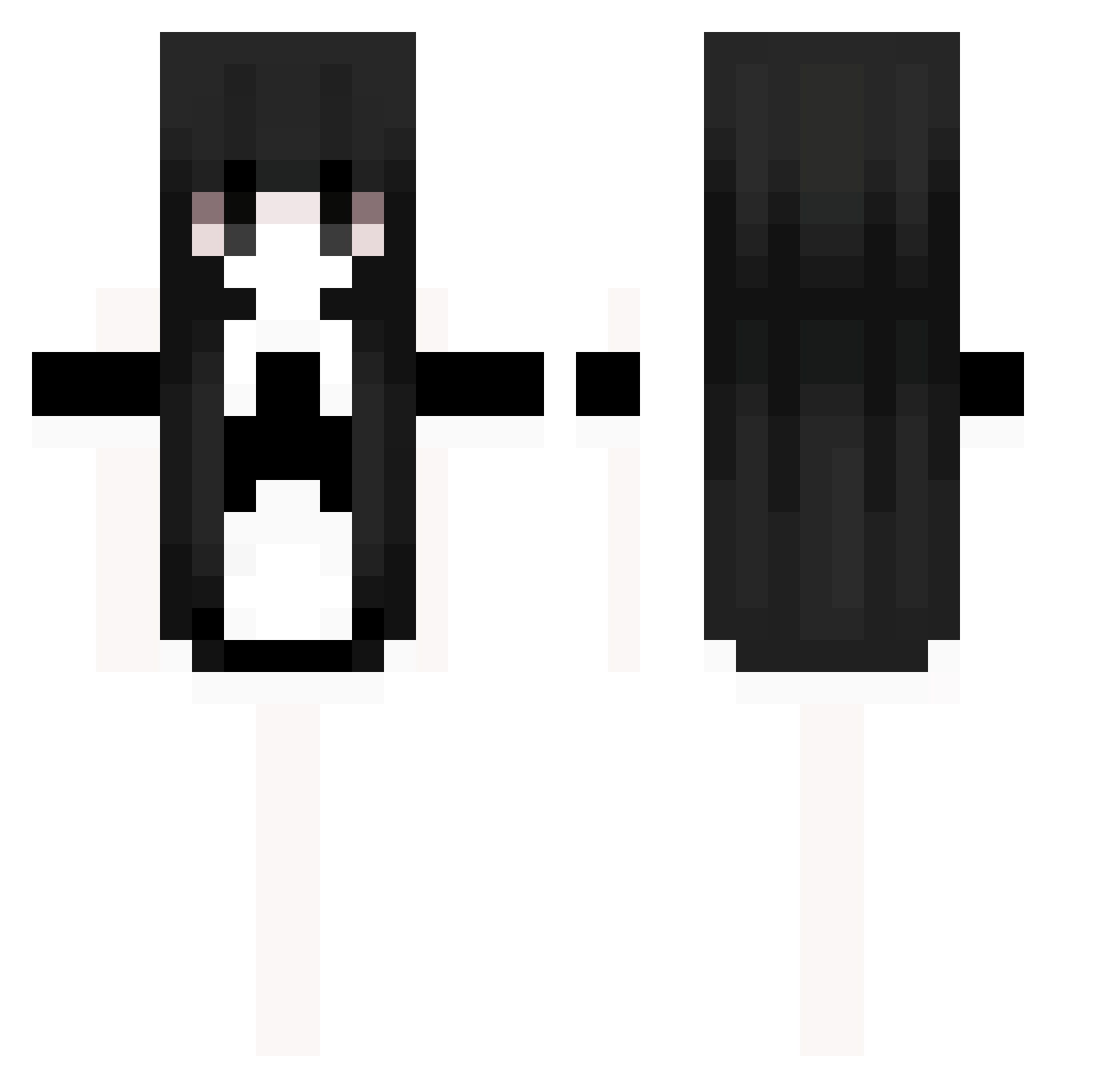 Theta_RE Minecraft skin, front and back view