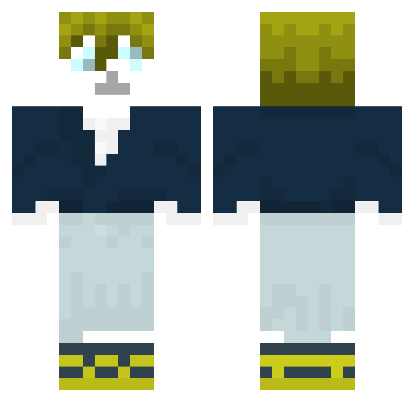 Sooru1 Minecraft skin, front and back view
