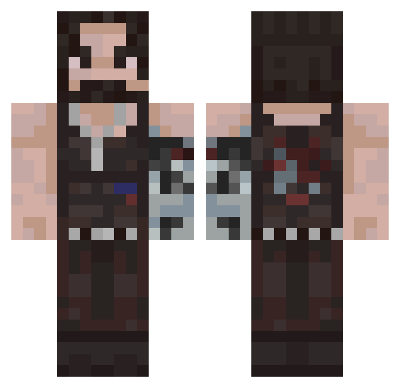 ooglam0k Minecraft skin, front and back view