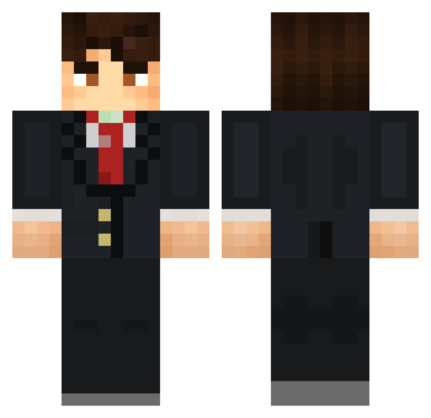 Jewwnathan Minecraft skin, front and back view