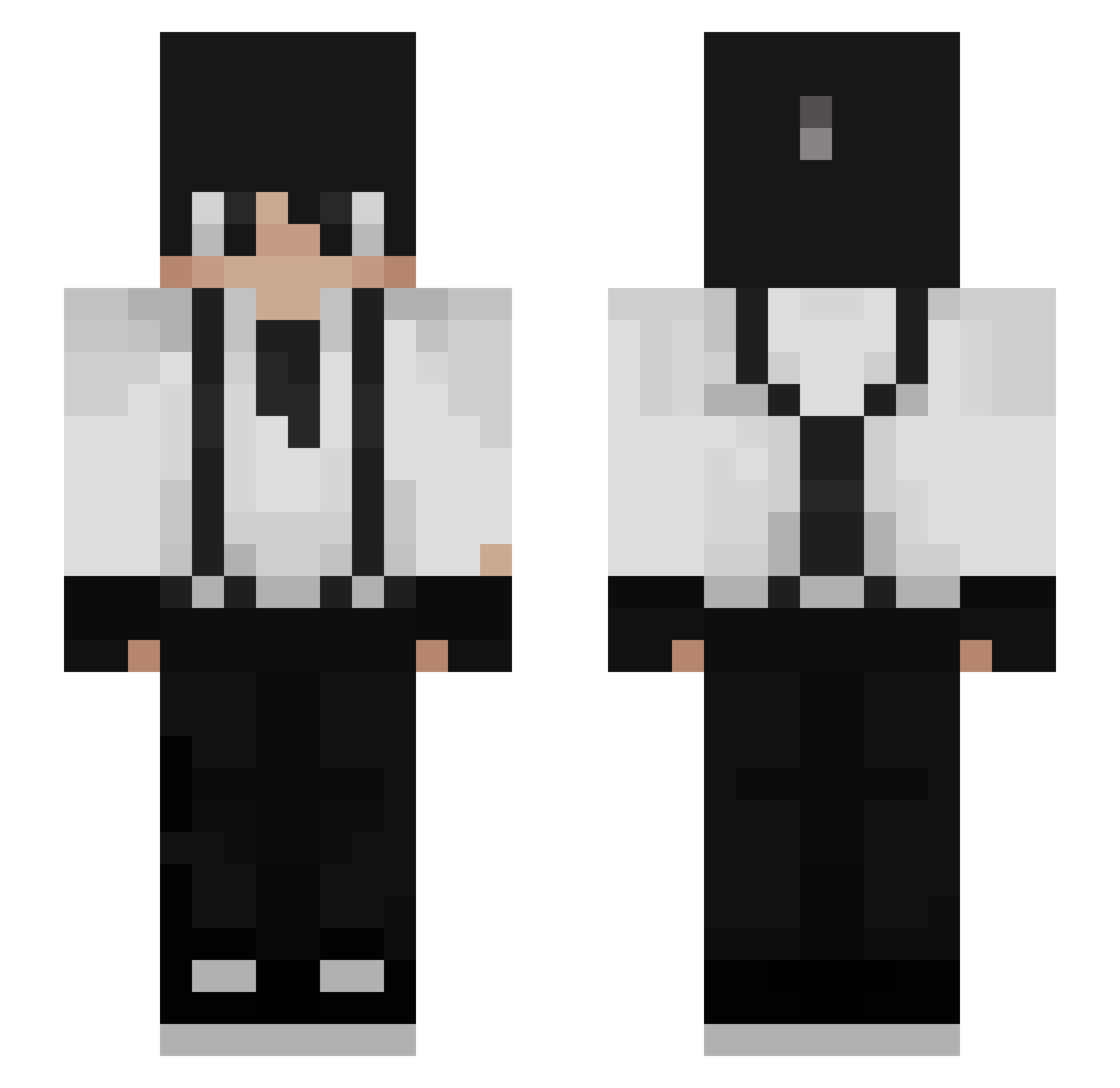 Yuqii_Kun Minecraft skin, front and back view