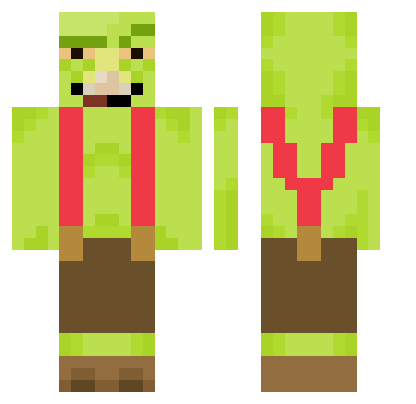 Goahyowoo Minecraft skin, front and back view