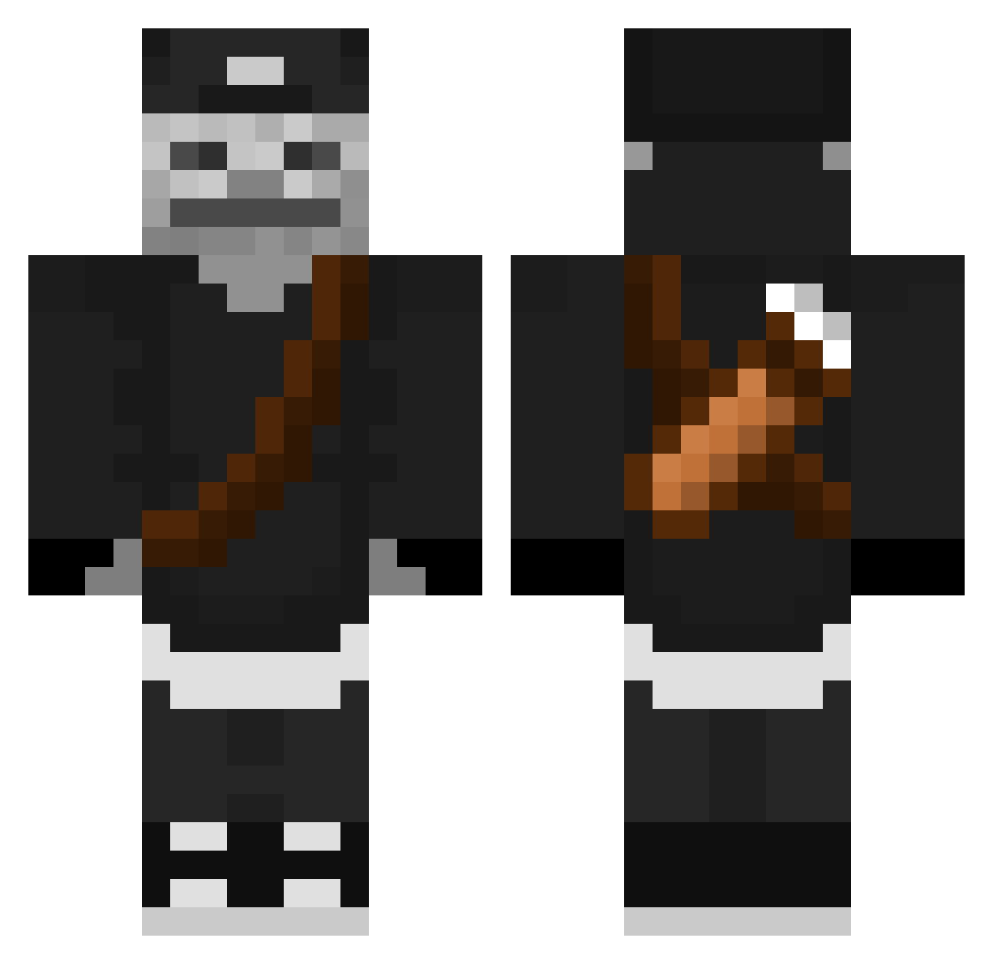 Snajfen Minecraft skin, front and back view