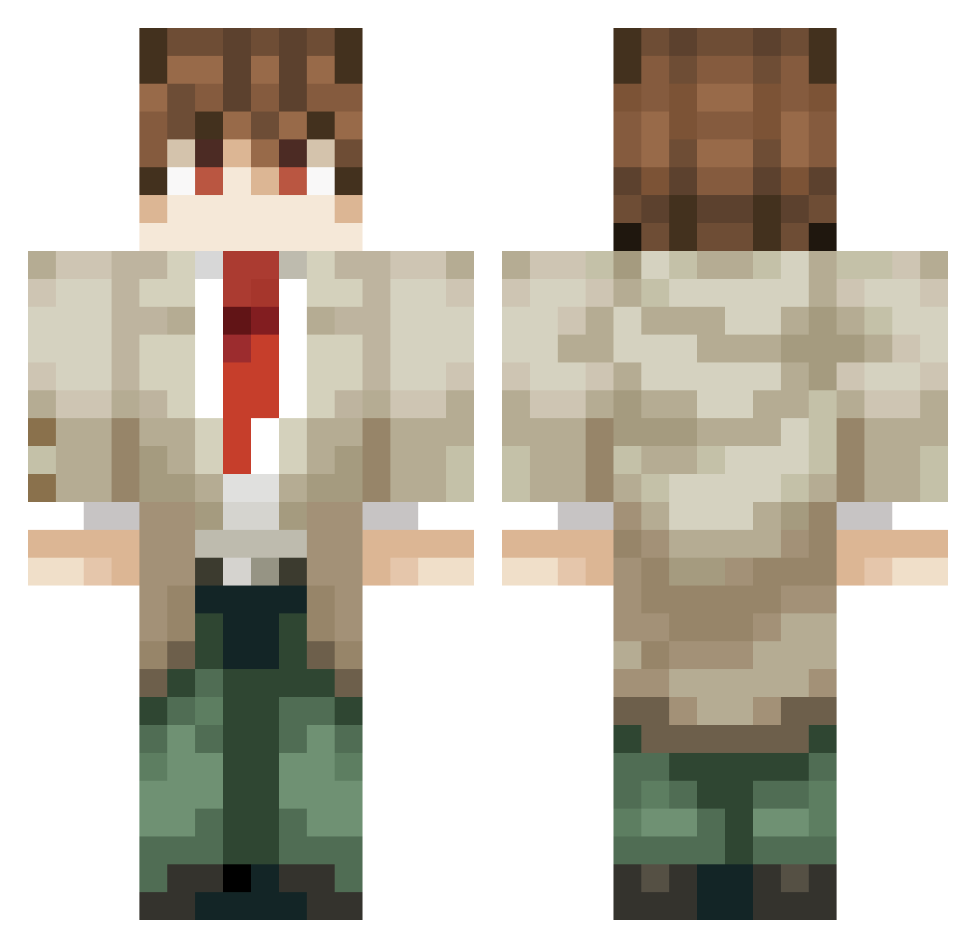 los_soda Minecraft skin, front and back view