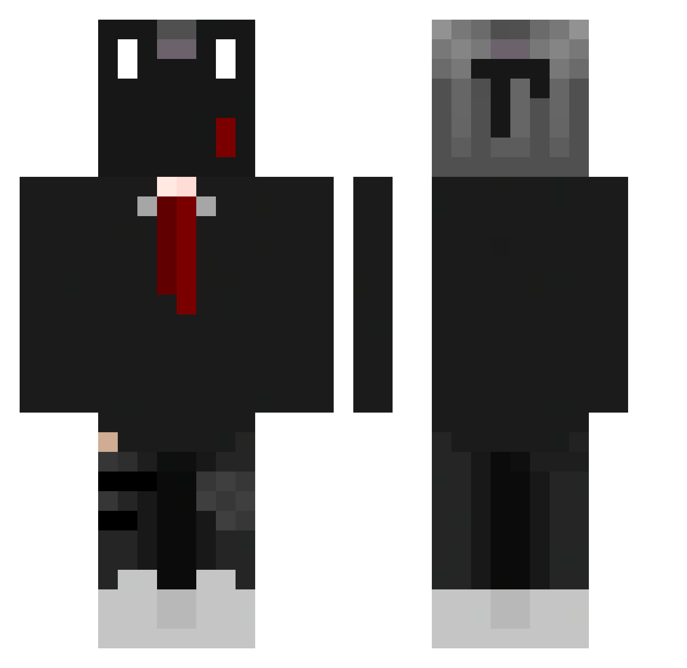tailsuk Minecraft skin, front and back view
