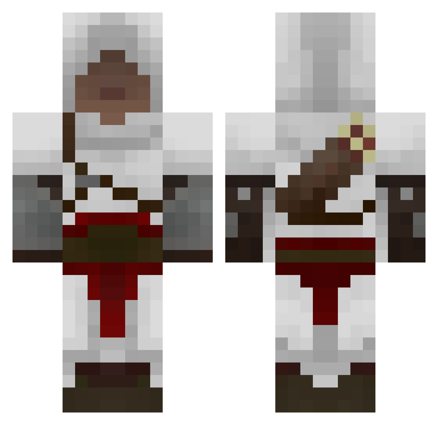 sanguineness Minecraft skin, front and back view