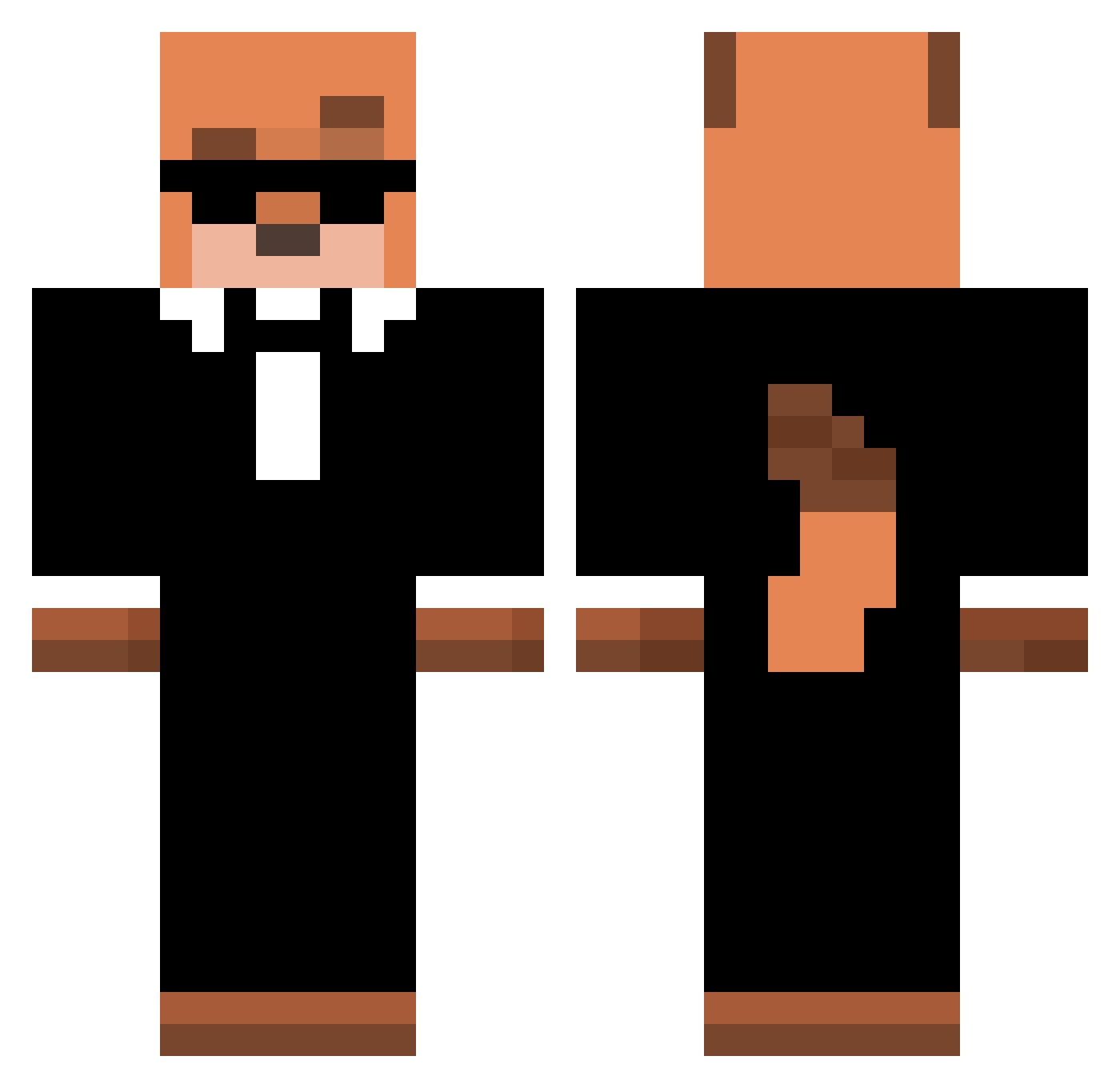 SonCallMeDaddy Minecraft skin, front and back view