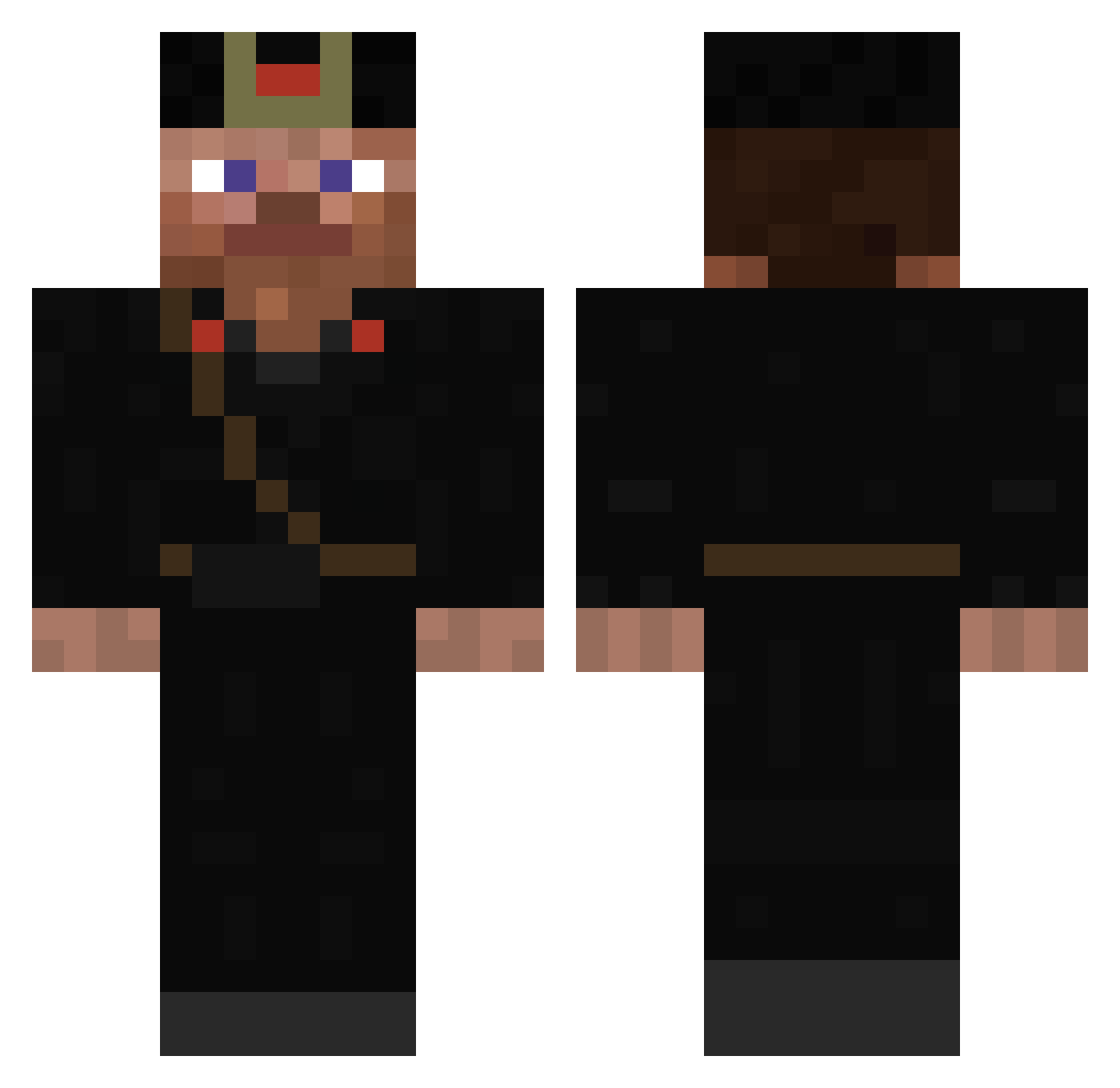 BalkanBoy011 Minecraft skin, front and back view