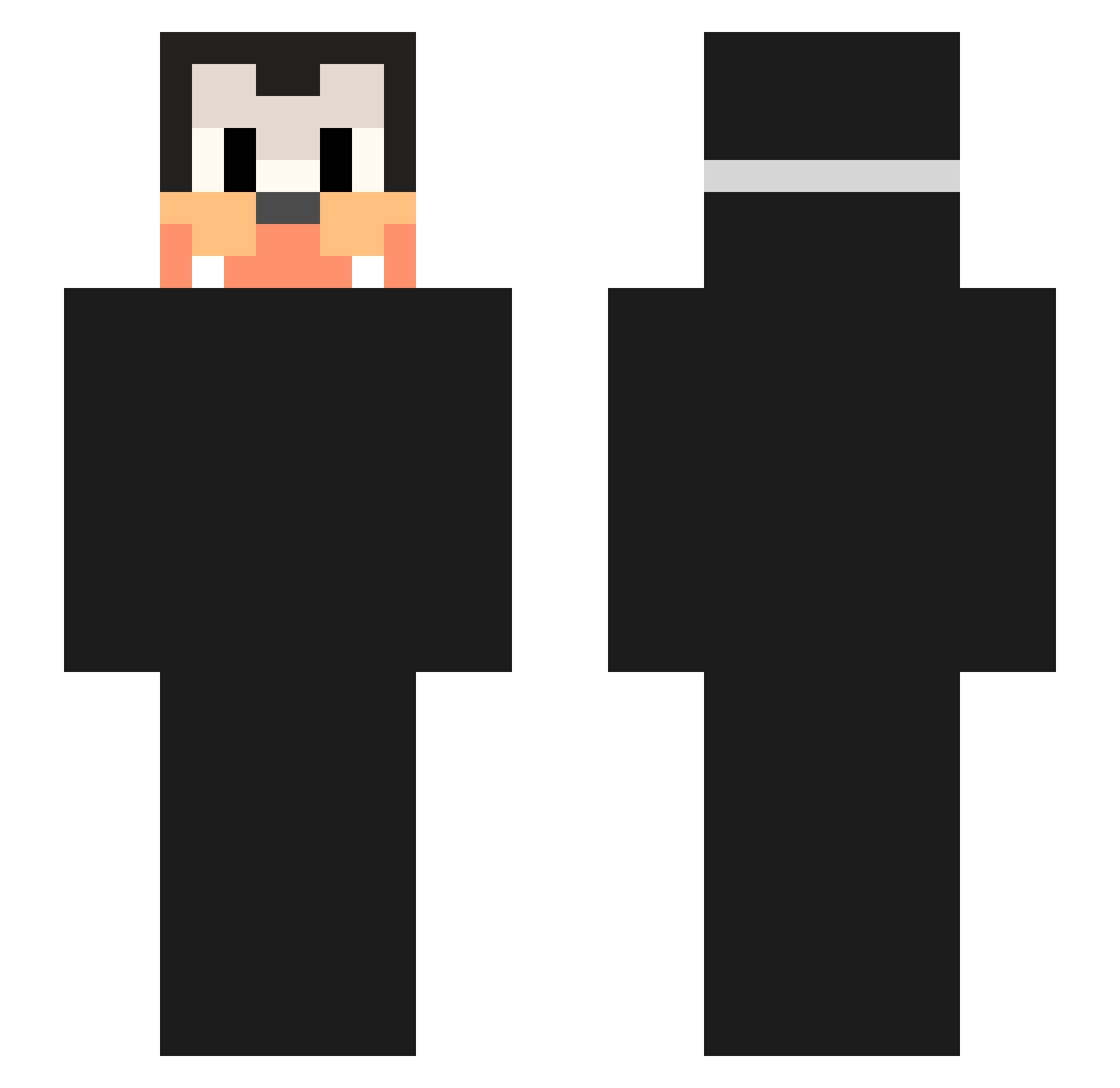 G00FIE Minecraft skin, front and back view