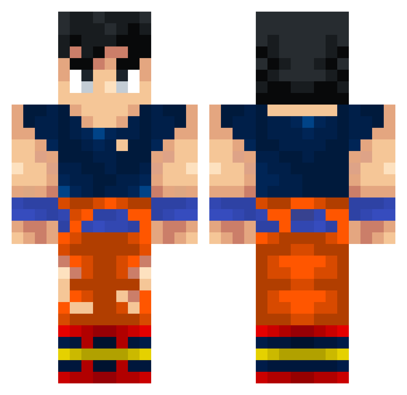 LilJukey Minecraft skin, front and back view