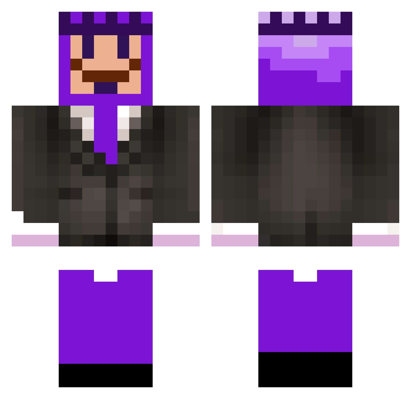 MacMoney_1 Minecraft skin, front and back view