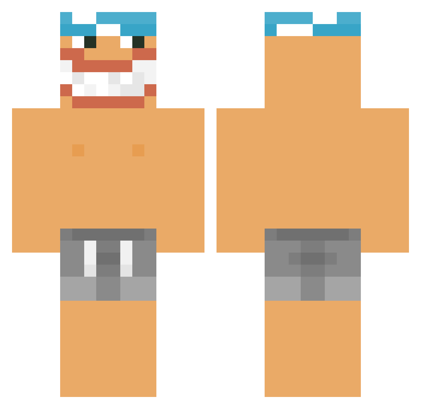 geara_ Minecraft skin, front and back view