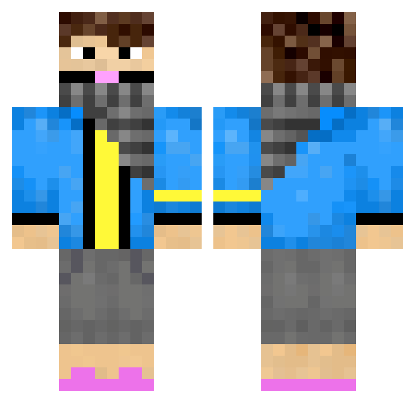 M0p_ Minecraft skin, front and back view