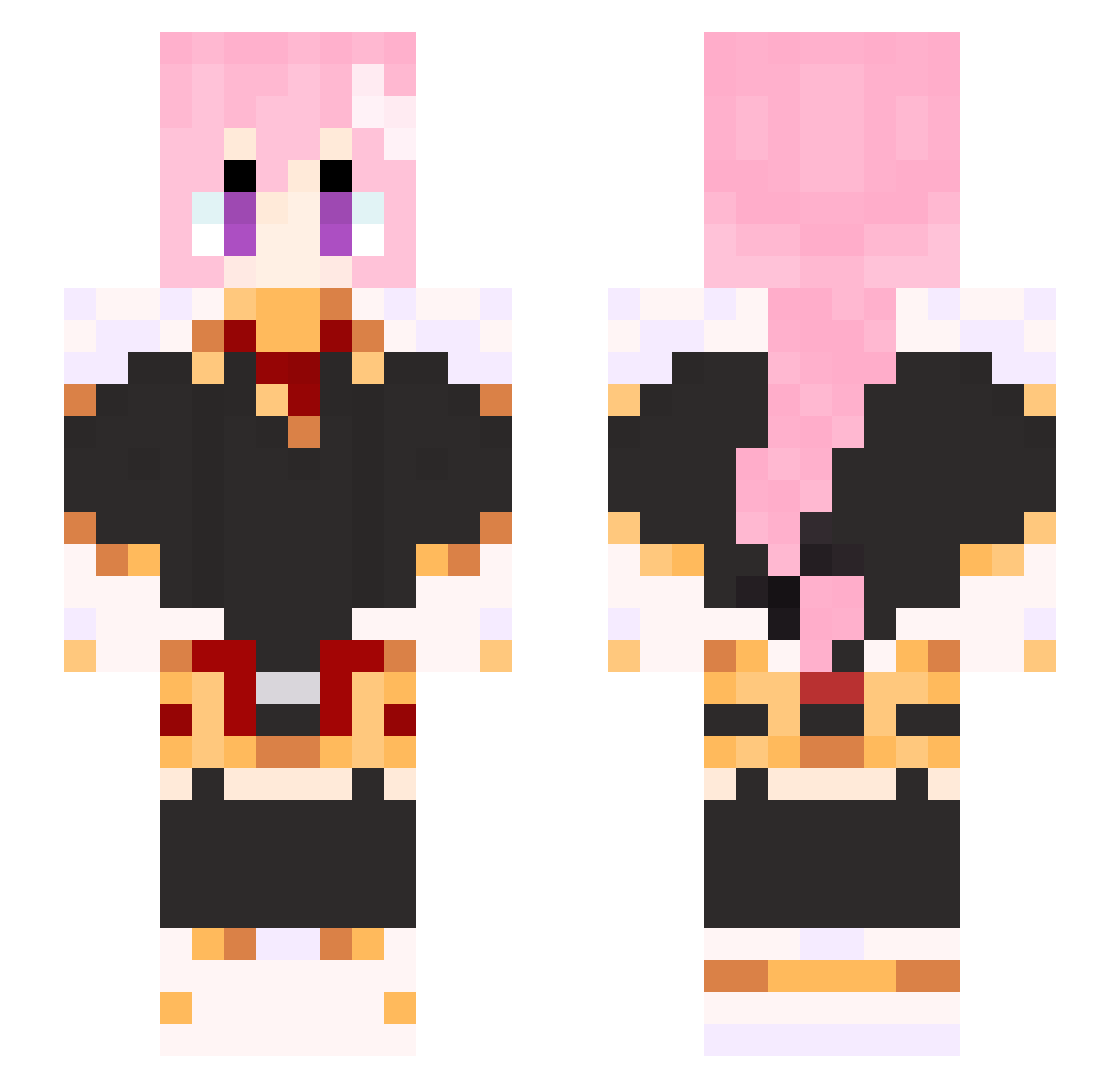 _____maple_____ Minecraft skin, front and back view