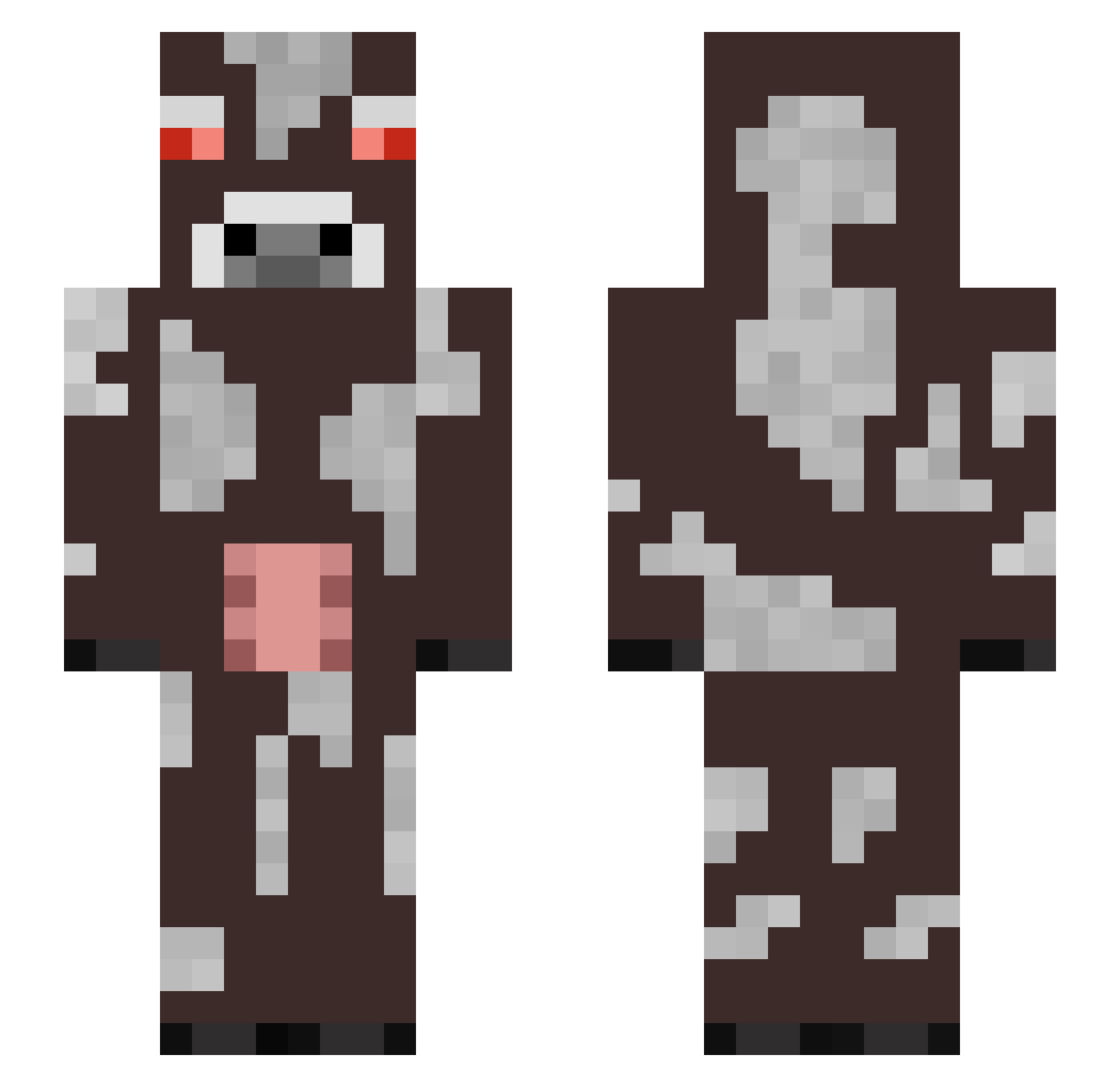 a_09 Minecraft skin, front and back view