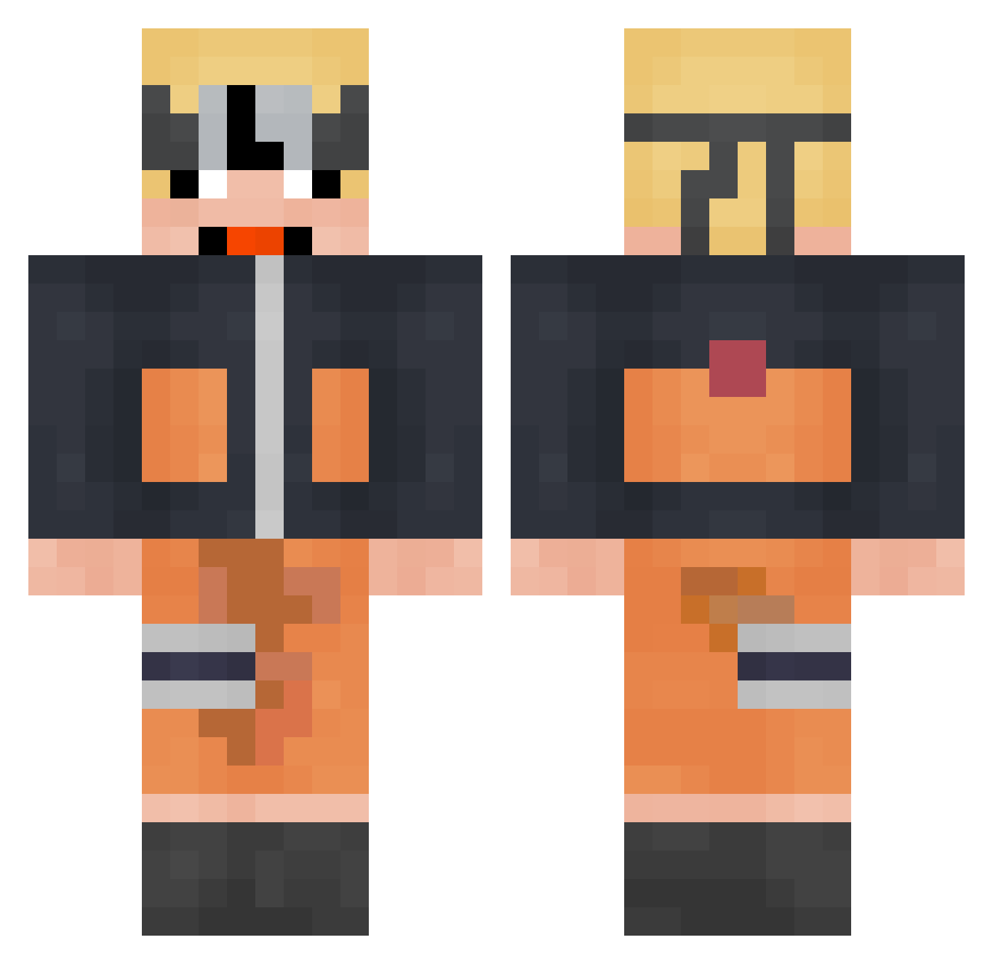 MingasK12 Minecraft skin, front and back view