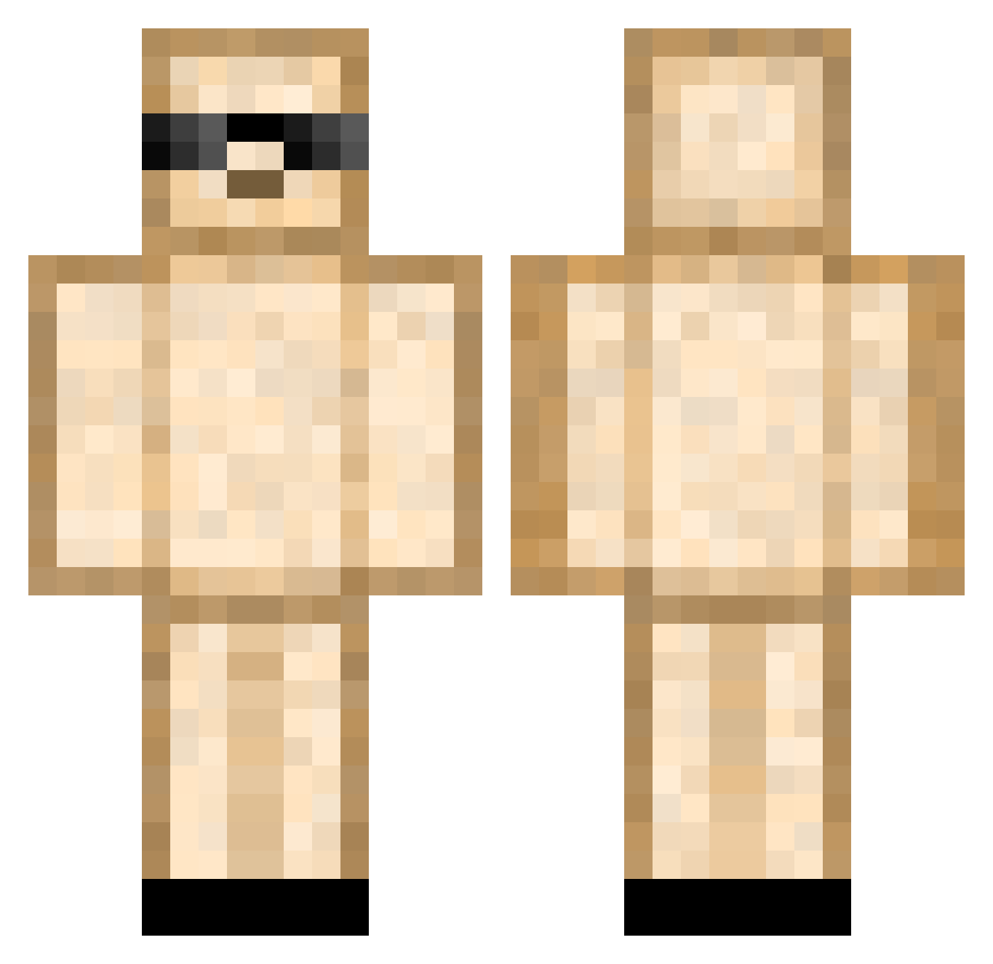 Kalesks Minecraft skin, front and back view