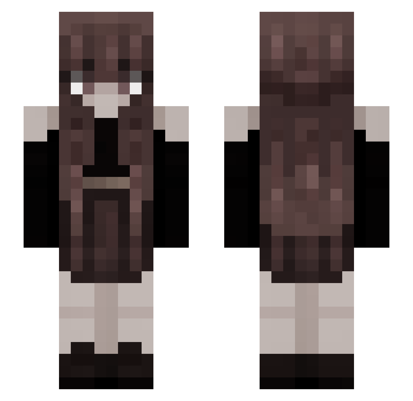 Celia Minecraft skin, front and back view