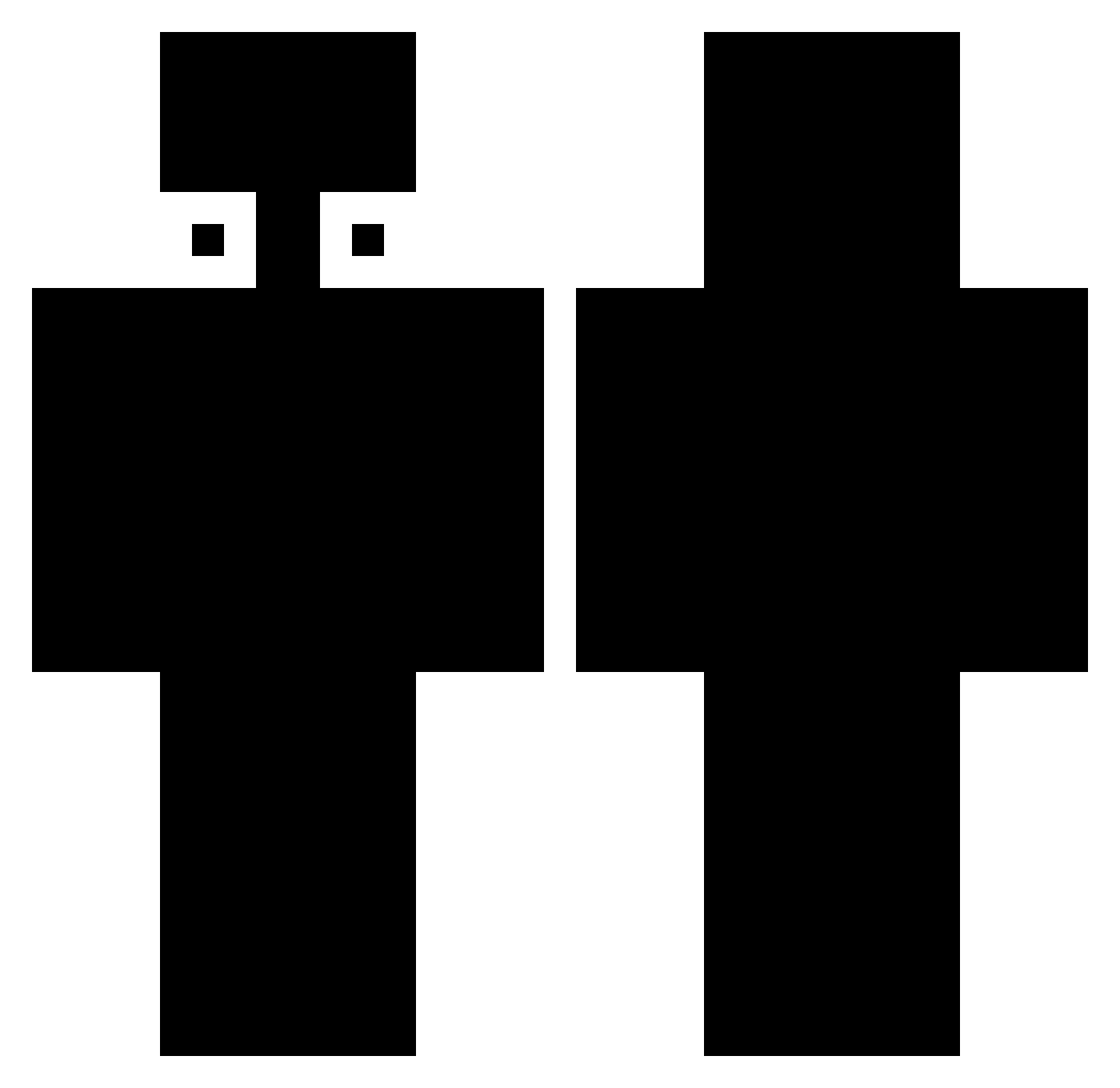 Quentin360 Minecraft skin, front and back view
