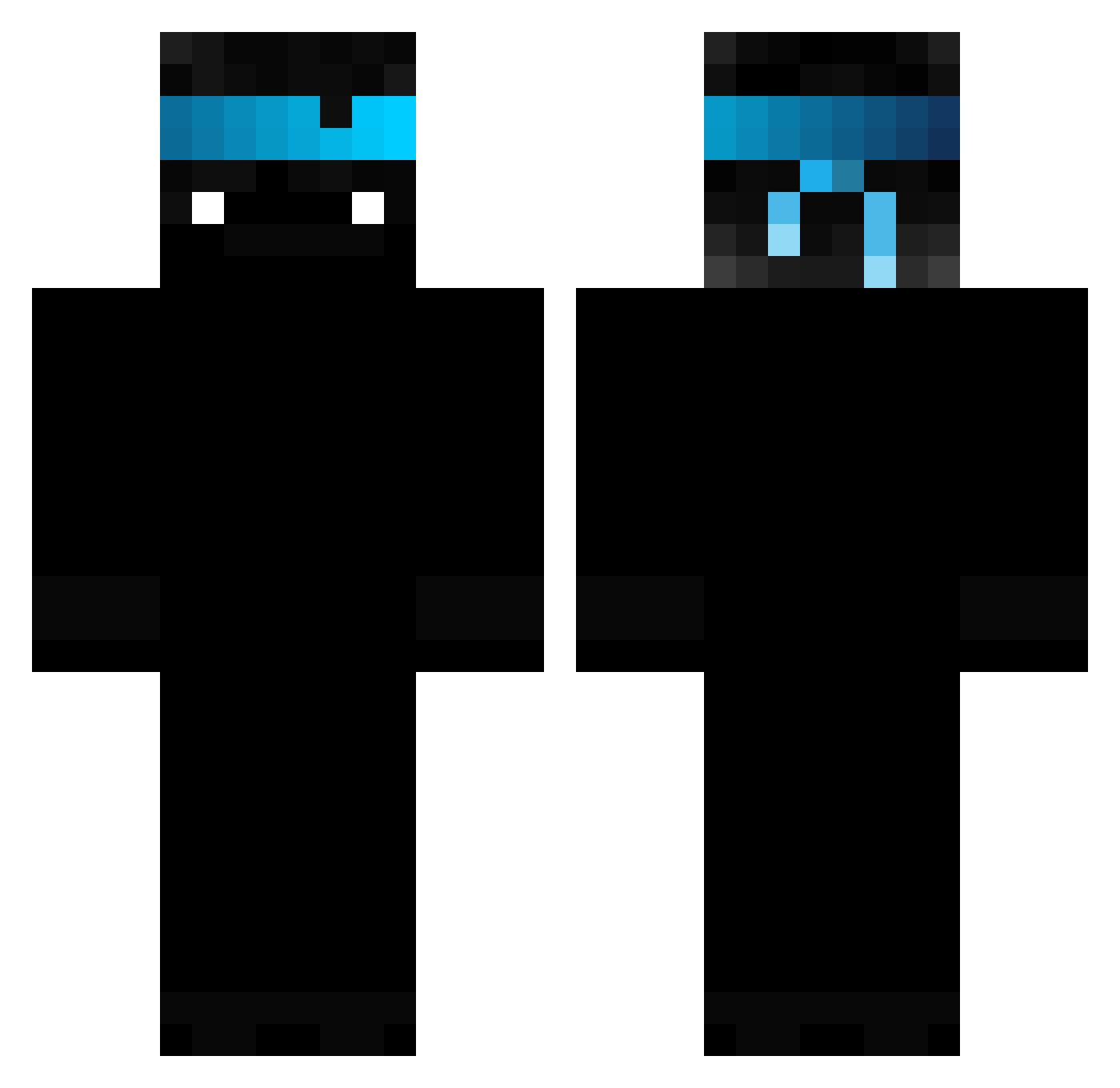 Ras7hidYT Minecraft skin, front and back view