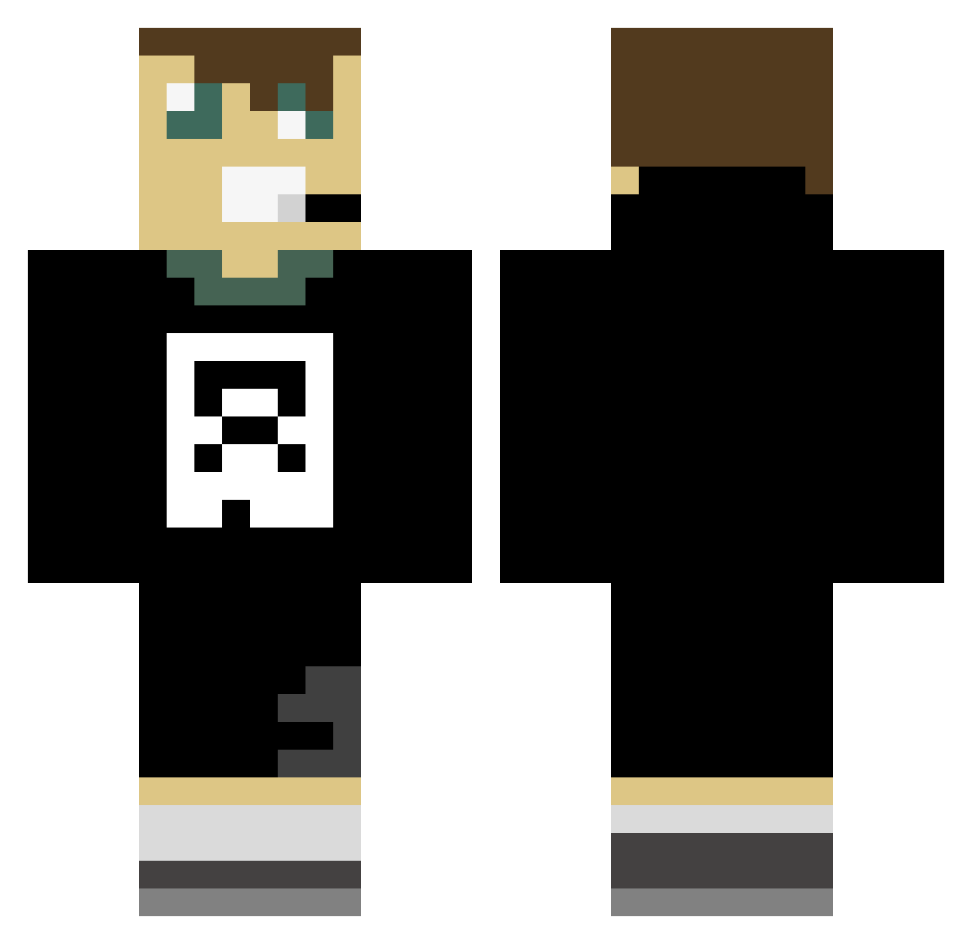 BOBBILBY Minecraft skin, front and back view