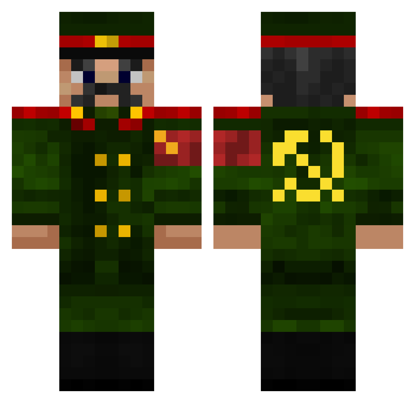 simekxd333 Minecraft skin, front and back view
