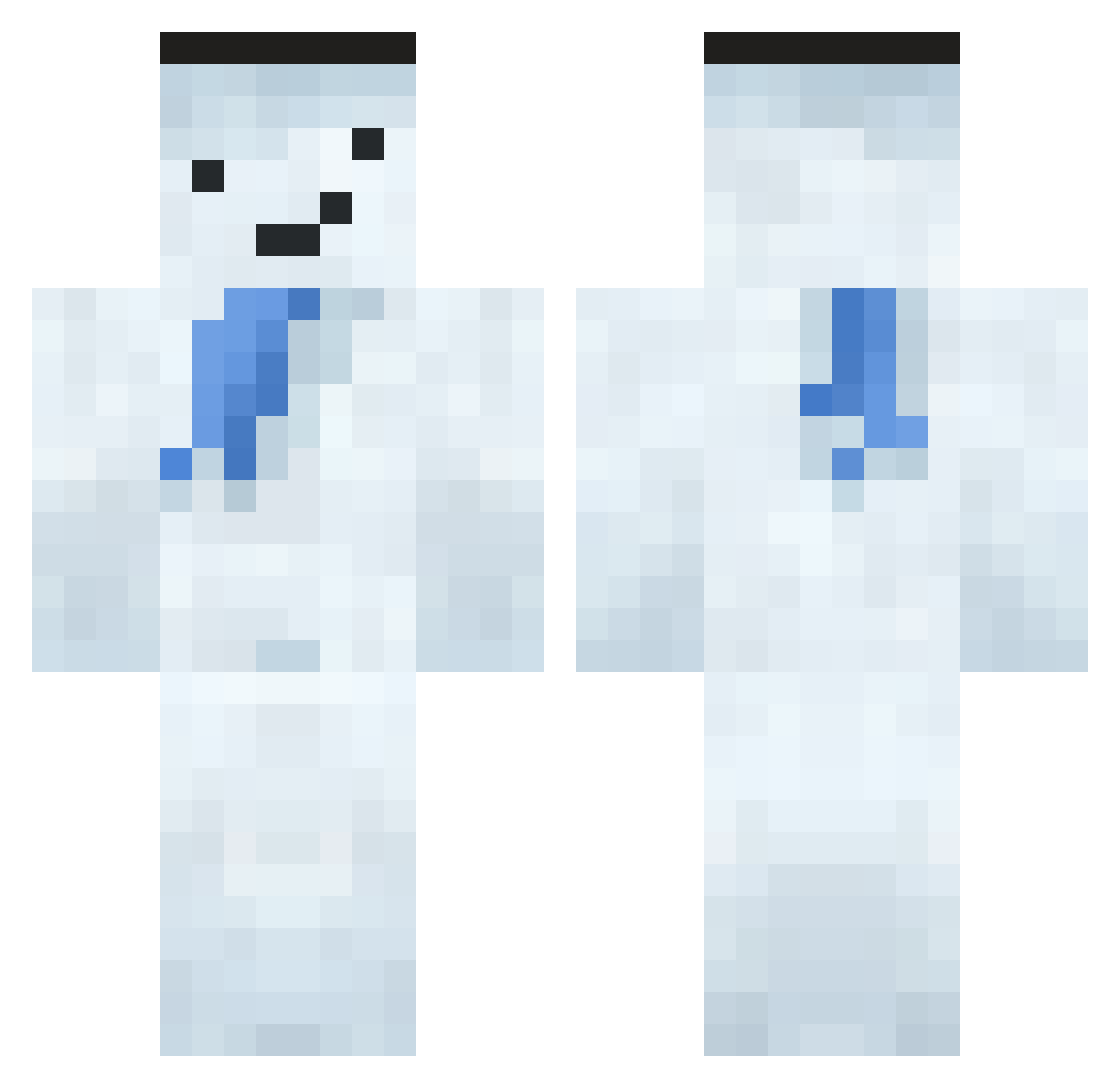 losber Minecraft skin, front and back view