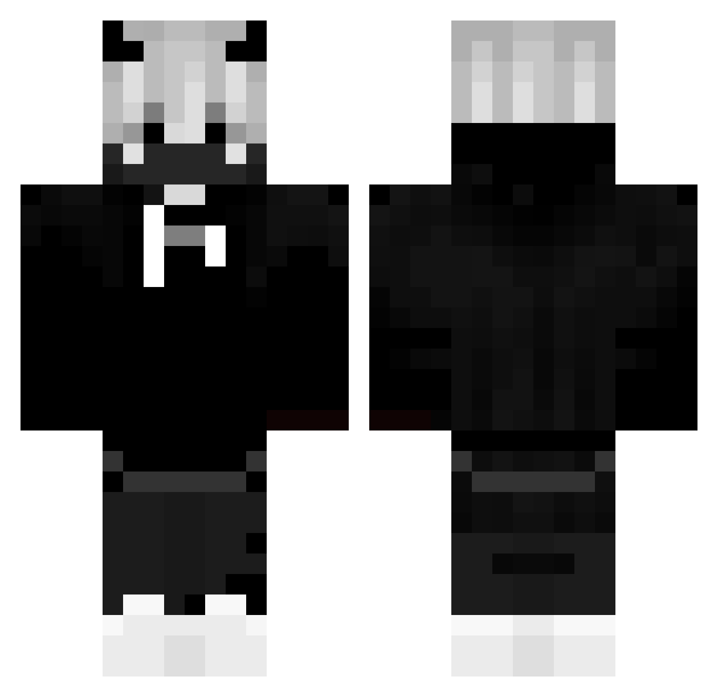 Sebik2020 Minecraft skin, front and back view