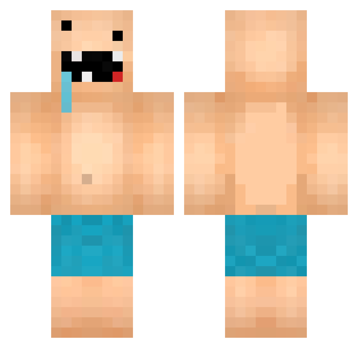 Maximus65 Minecraft skin, front and back view