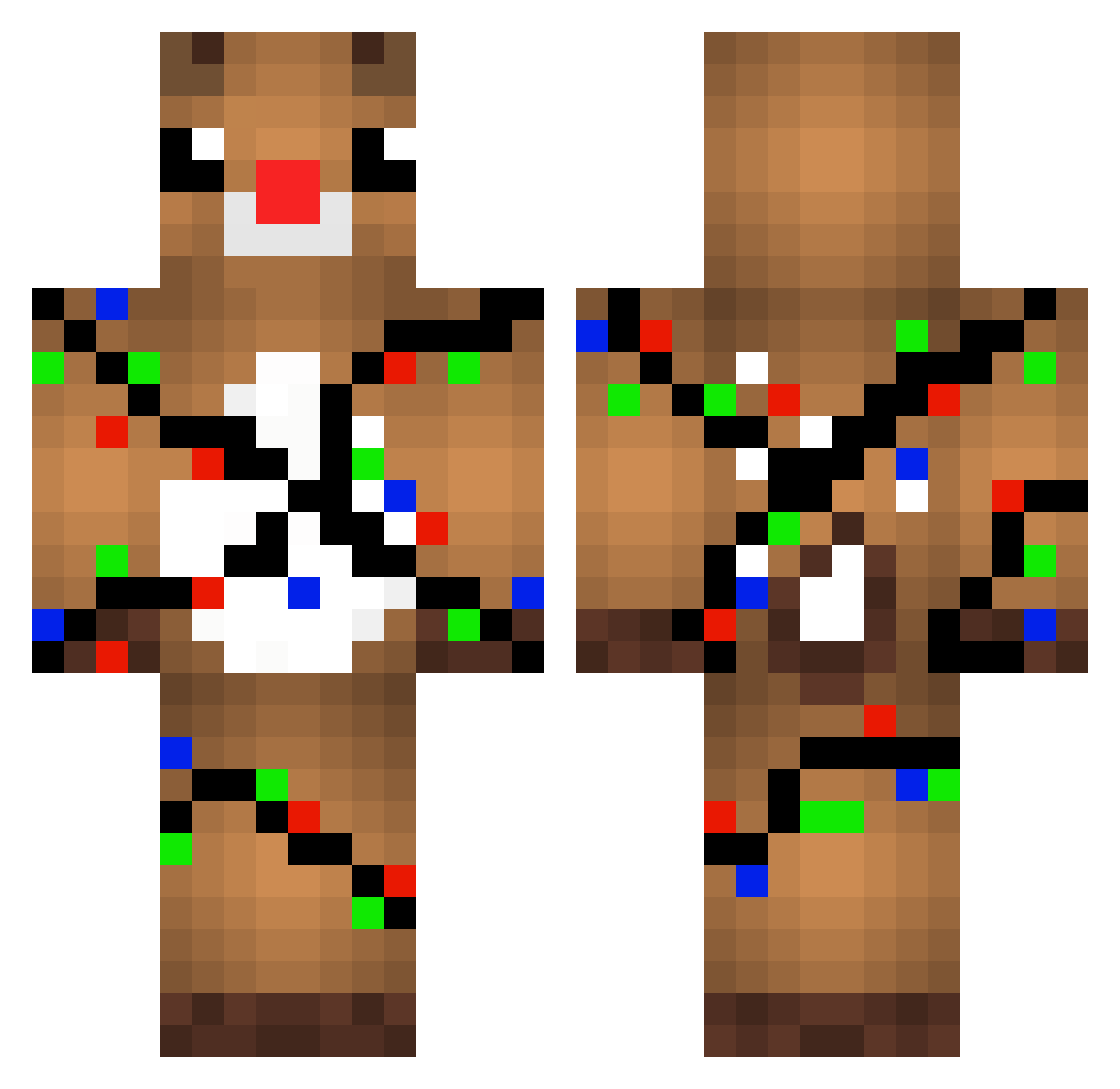 kagemand900 Minecraft skin, front and back view