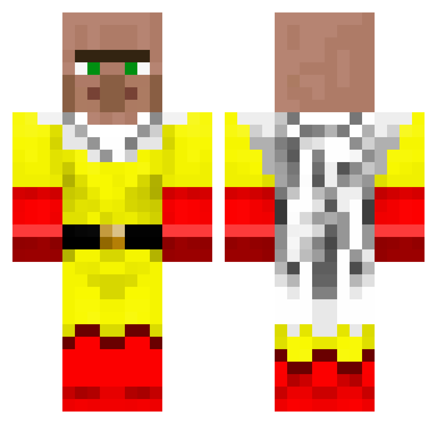 Kiidaa Minecraft skin, front and back view