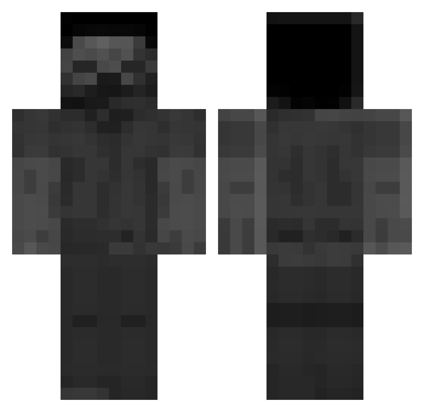 wyn3 Minecraft skin, front and back view