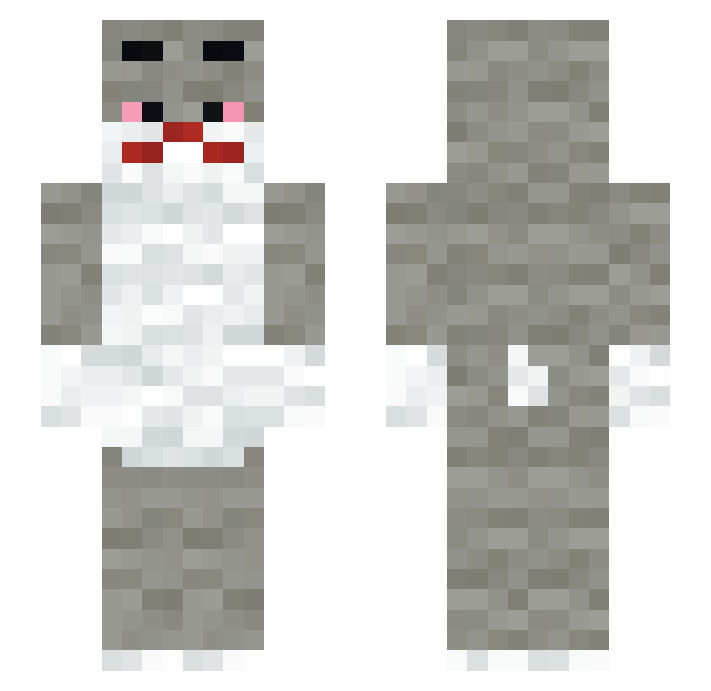 BandoBoai Minecraft skin, front and back view
