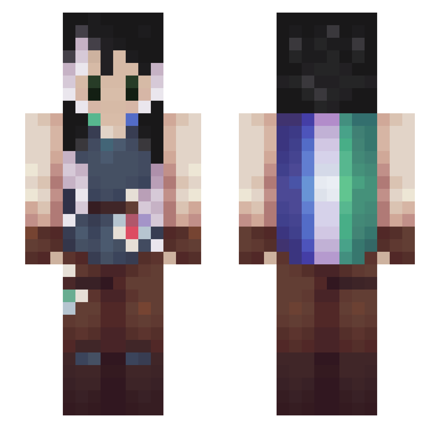 KellofBones Minecraft skin, front and back view