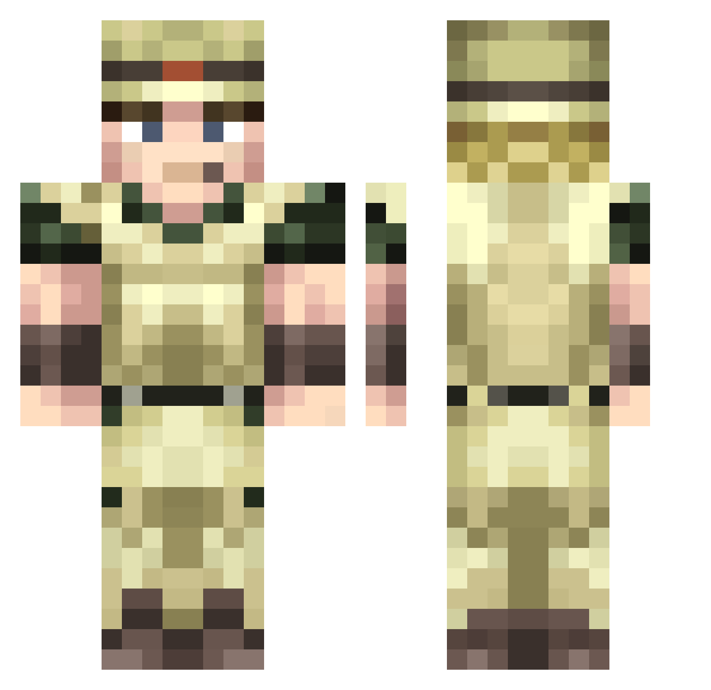 MonkeyLoazers Minecraft skin, front and back view