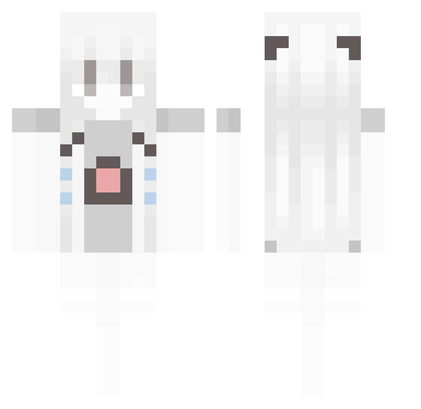 SEINchr Minecraft skin, front and back view