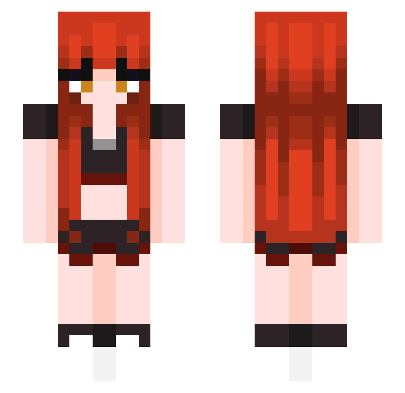 Ateista Minecraft skin, front and back view