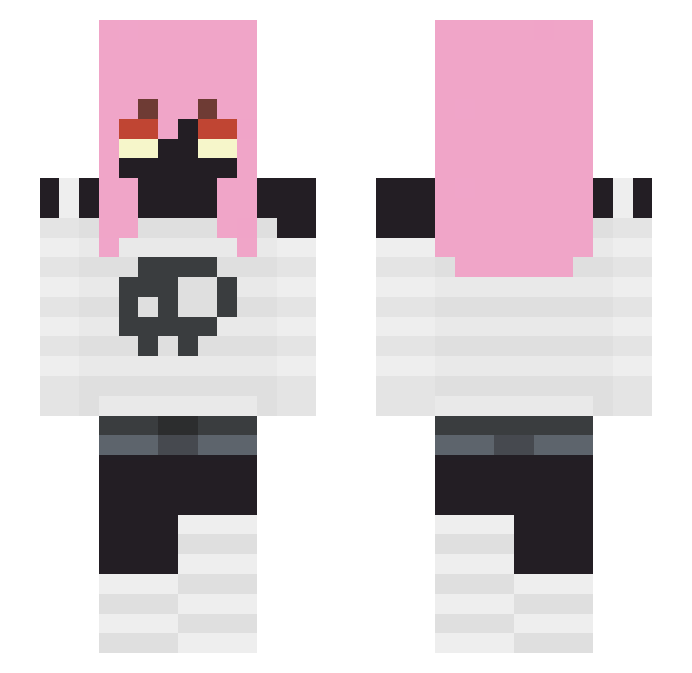 found2 Minecraft skin, front and back view